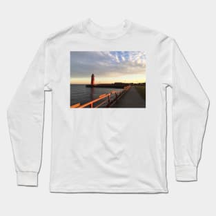 Milwaukee Lighthouse Sunset Long Sleeve T-Shirt